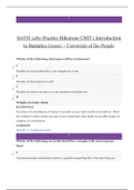 MATH 1280 Practice Milestone UNIT 1 Introduction to Statistics (2020) | MATH1280 Practice Module UNIT 1 Introduction to Statistics (2020)–  ( A Grade)