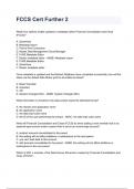FCCS Cert Further 2 Questions and CORRECT Answers 2024&sol;2025