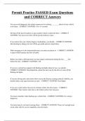 Permit Practice PASSED Exam Questions  and CORRECT Answers