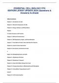 ESSENTIAL CELL BIOLOGY 5TH EDITION LATEST UPDATE 2024 &lpar;Questions & Answers&rpar; A&plus;Grade