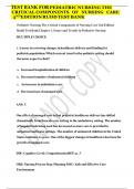 TEST BANK FOR PEDIATRIC NURSING THE CRITICAL COMPONENTS OF NURSING CARE 3ND EDITION RUDD TEST BANK
