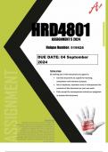 HRD4801 assignment 5 2024 &lpar;Full reference&rpar;