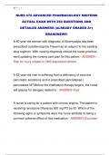 NURS 676 ADVANCED PHARMACOLOGY MIDTERM  ACTUAL EXAM WITH 250 QUESTIONS AND  DETAILED ANSWERS &lpar;ALREADY GRADED A&plus;&rpar; BRANDNEW&excl;&excl;&excl;