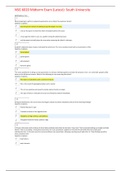 NSG 6020 Midterm Exam &lpar;Latest&rpar;&colon; South University &vert; Download To Score Grade A&plus;