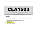 CLA1503 Assignment pack (2021)