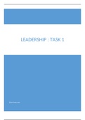 Level 3 Public Services Leadership task1 