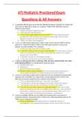 ATI Pediatric Proctored Exam Questions & All Answers
