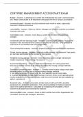 CERTIFIED MANAGEMENT ACCOUNTANT EXAM