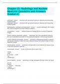 Chapter 21- Radiology and Nuclear Medicine Questions and Answers Graded A&plus;