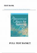 Test Bank - for Theoretical Basis for Nursing Sixth Edition by Melanie&comma; Evelyn M&period; Wills&comma; All Chapters 1-20 &vert; Complete Guide A&plus;