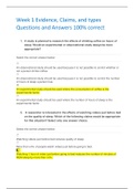 MATH 225N Week 1 Evidence&comma; Claims&comma; and types Questions and Answers   ''100&percnt; correct   all answers''