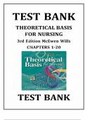 Test Bank - for Theoretical Basis for Nursing&comma; 3rd Edition by Melanie McEwen&comma; Evelyn M&period; Wills&comma;  All Chapters  &vert;Complete Guide A&plus;