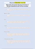 Maryville University Nursing 615 Exam 3  Review Questions and Correct Answer