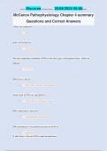 McCance Pathophysiology Chapter 4 summary Questions and Correct Answers