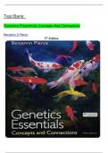 TEST BANK-Genetics Essentials Concepts And Connections By  Benjamin A Pierce &vert;&vert;5th Edition 2024&vert;&vert; WITH QUESTIONS AND CORRECT ANSWERS