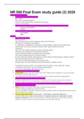 NR 508 Final Exam study guide &lpar;2&rpar; 2020 LATEST