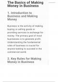 Basic of making money in business