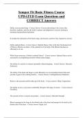Semper Fit Basic Fitness Course UPDATED Exam Questions and  CORRECT Answers