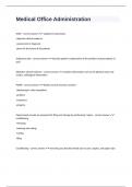 Medical Office Administration questions with 100&percnt; correct answers graded A&plus; already passed