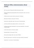 Medical Office Administration &lpar;final exam&rpar; fully solved