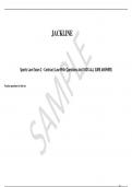  Sports Law Exam 2 - Contract Law With Questions And 100&percnt; ALL SURE ANSWERS