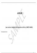  Sport Law Exam 3 &lpar;Spring 2024&rpar; With Questions And 100&percnt; ALL CORRECT ANSWERS 
