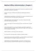 Medical Office Administrative &colon; Chapter 1 fully solved graded A&plus;