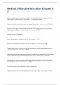 Medical Office Administration Chapter 1-2 question n answers