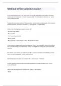 Medical office administration questions and answers 