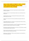 WGU D352 EMPLOYMENT AND LABOR LAW EXAM 2024&sol;2025 WITH 100&percnt; ACCURATE SOLUTIONS
