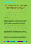 C236 Compensation and Benefits PA Questions and Correct Answers  Latest Update&comma; Graded A&plus;