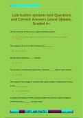 Lubrication systems test Questions  and Correct Answers Latest Update&comma;  Graded A&plus;