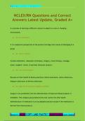 NCLEX&sol;RN Questions and Correct  Answers Latest Update&comma; Graded A&plus;