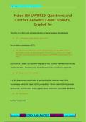 Nclex RN UWORLD Questions and  Correct Answers Latest Update&comma;  Graded A&plus;