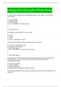 Tennessee Agricultural Pest Control Plant &lpar;Cat 1- C1&rpar; Exam with Complete Solutions
