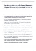 Fundamental Nursing Skills and Concepts Chapter 28 exam with complete solutions