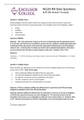 NUR 108 NCLEX-RN Style Questions&colon; Module 7 evaluate