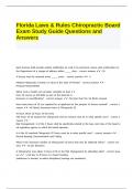 Florida Laws & Rules Chiropractic Board Exam Study Guide Questions and Answers&period;