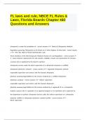 FL laws and rule&comma; NBCE FL Rules & Laws&comma; Florida Boards Chapter 460 Questions and Answers&period;