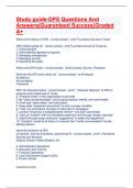 Study guide-DPS Questions And Answers&lpar;Guaranteed Success&rpar;Graded A&plus;