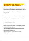 TRAUMA NURSING PROCESS - TNP - TNCC 9TH ED EXAM 2024&sol;2025