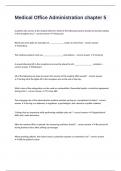 Medical Office Administration chapter 5 with verified answers