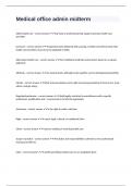 Medical office admin midterm with correct answers graded A&plus;