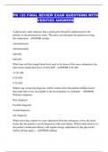 PN 125 FINAL REVIEW EXAM QUESTIONS WITH VERIFIED ANSWERS