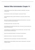Medical Office Administration Chapter 14 well answered already passed