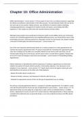 Chapter 10&colon; Office Administration questions with complete solutions