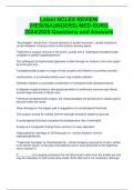 Latest NCLEX REVIEW  &lpar;HESI&sol;SAUNDERS&rpar; MED-SURG 2024&sol;2025 Questions and Answers
