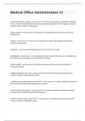 Medical Office Administration &num;1 questions with verified answers&sol;passed