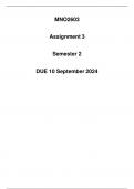MNO2603 Assignment 3 Due 10 September 2024 &lpar;Detail Answers&rpar;