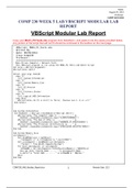 COMP 230 Week 5 Lab VBScript Modular Lab Report UPDATED